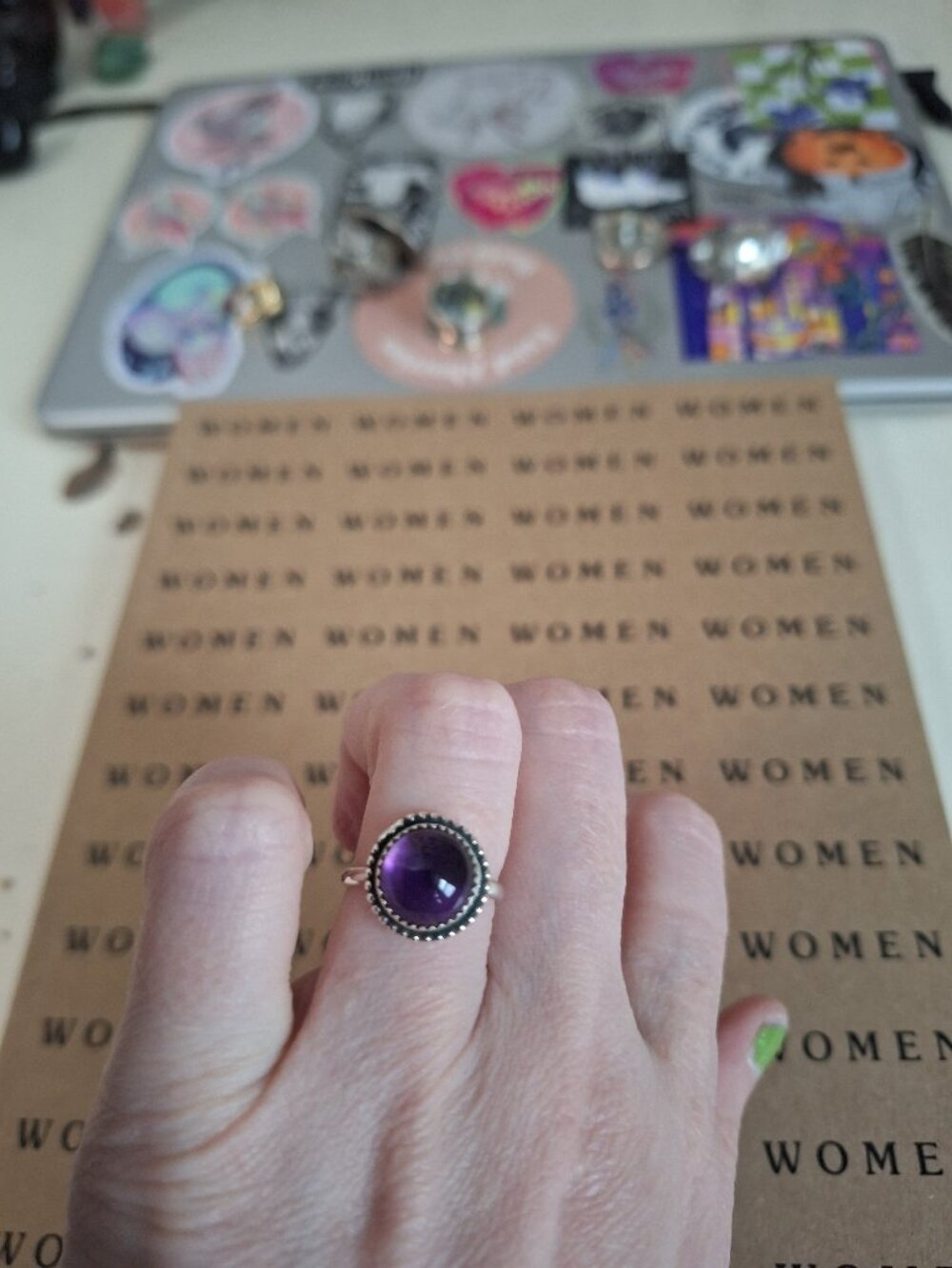 Sterling silver amethyst ring by Brujatx